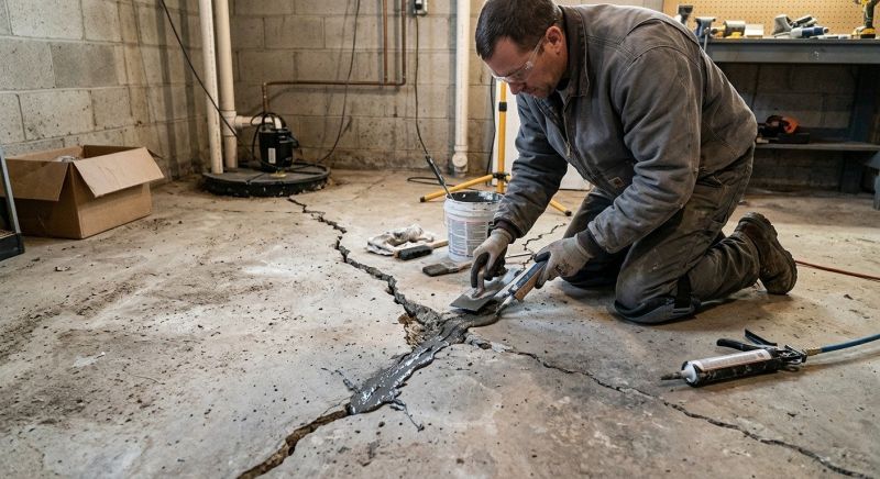 Cracked Basement Floor Repair in Gilroy, CA