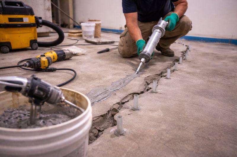 Cracked Basement Floor Repair in Gilroy, CA