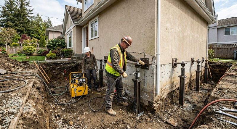 Sinking Foundation Repair in Gilroy, CA